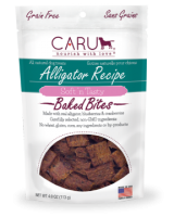 Caru Dog Natural Alligator Treats Bites 4Oz.