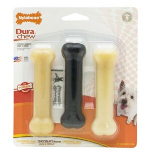 Nylabone Power Chew Variety Triple Pack Chocolate Flavor Small/Regular - Up To 25 Lb