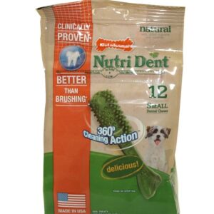 Nylabone Nutri Dent SIMPLE Natural Dental Fresh Breath Flavored Chew Treats 1ea/SMall, 12 ct