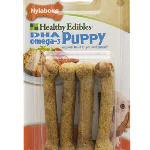 Nylabone Healthy Edibles Puppy Chew Treats Turkey  Sweet Potato, 1ea/XS/Petite 4 ct