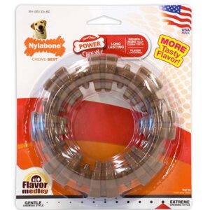 Nylabone Power Chew Textured Dog Chew Ring Toy Ring, Flavor Medley, 1ea/XL/Souper 1 ct