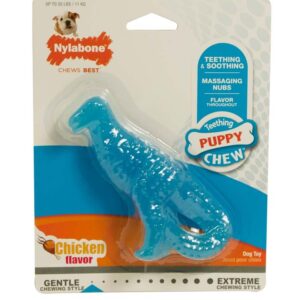 Nylabone Puppy Dental Dinosaur Chew Toy for Teething Puppies Dinosaur, 1ea/SMall/Regular 1 ct