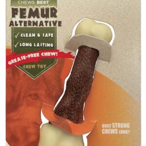 Nylabone Femur Bone Rawhide Alternative Power Chew Durable Dog Toy Femur, Beef, 1ea/Medium/Wolf 1 ct