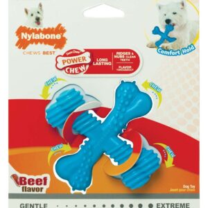 Nylabone Power Chew XShaped Dog Bone Chew Toy XShaped Bone, Beef, 1ea/SMall/Regular 1 ct