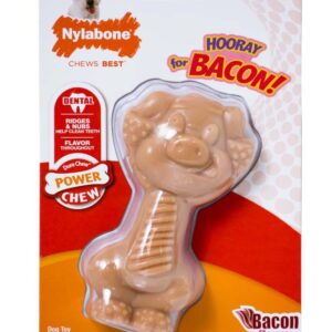 Nylabone Power Chew Durachew Piggy Dog Chew Toy Bacon Flavor Small/Regular - Up To 25 Lb