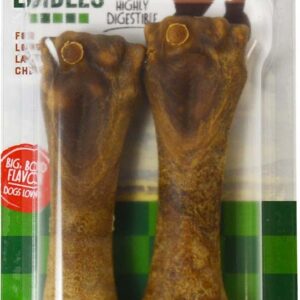 Nylabone Healthy Edibles Bully Chews Natural Dog Treats Made With Real Bully Stick 2 Count Giant - Up To 50 Lb