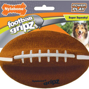 Nylabone Power Play Dog Football Gripz Football, 1ea/Medium 1 ct