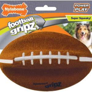 Nylabone Power Play Dog Football Gripz Football, 1ea/Large 8.5 in 1 ct