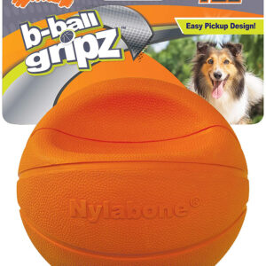 Nylabone Power Play Dog Basketball BBall Gripz Basketball, 1ea/Medium 1 ct