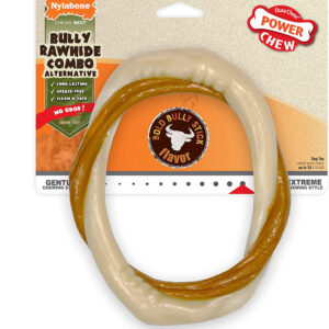 Nylabone Power Chew Alternative Bully Rawhide Combo Ring Bully, Bully Stick, 1ea/Medium/Wolf 1 ct