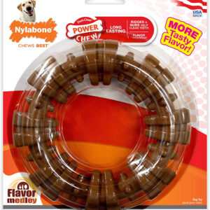 Nylabone Power Chew Textured Dog Chew Ring Toy Ring, Flavor Medley, 1ea/SMall/Regular 1 ct