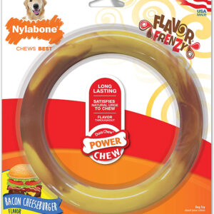 Nylabone Power Chew Smooth Ring Dog Chew Toy Bacon Cheeseburger, 1ea/Large/Giant 1 ct