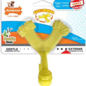 Nylabone Puppy Power Axis Bone Nylon Puppy Chew Toy Vanilla, 1ea/SMall/Regular 1 ct