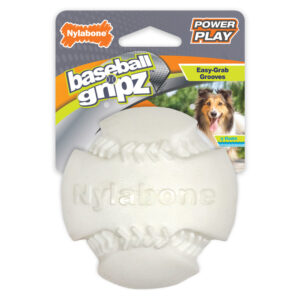 Nylabone Power Play Dog Baseball Gripz Baseball, 1ea/One Size 1 ct