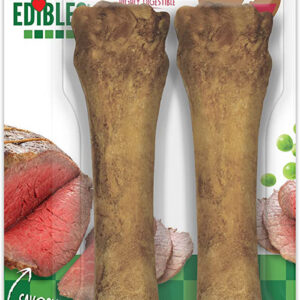 Nylabone Healthy Edibles AllNatural Long Lasting Roast Beef Flavor Chew Treats 2 Count, Roast Beef, 1ea/XL/Souper