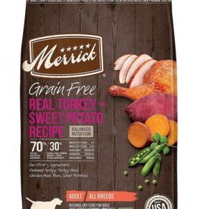 Merrick Grain Free Real Turkey + Sweet Potato Recipe Dry Dog Food 4 Lbs