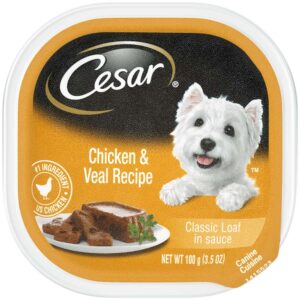 Cesar Chicken and Veal In Meaty Juices Wet Dog Food 24Ea/3.5 Oz, 24 Pk