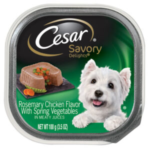 Cesar Savory Delights Rosemary Chicken W/Spring Vegetables Dog Food 24Ea/3.5 Oz