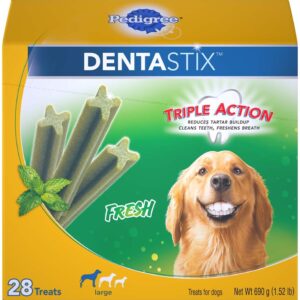 Pedigree DENTASTIX Mint Fresh Flavor Dog Dental Treat 24.3 oz 28 Count Large