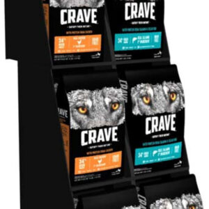 Crave Chicken & Salmon/Oceanfish Dry Dog Food Display 4 lb 12 Count
