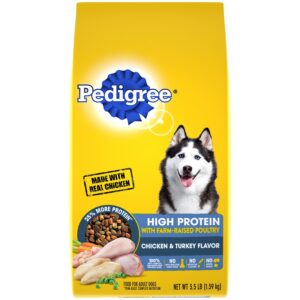 Pedigree High Protein Adult Chicken & Turkey Dry Dog Food 3.5 lbs.