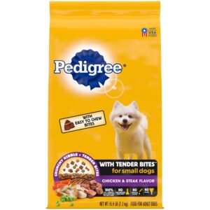 Pedigree Tender Bites Chicken and Steak Small Dry Dog Food 15.9 lbs.