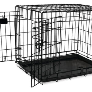 Petmate 2 Door Training Retreat Dog Kennel Hard-Sided Black 24 in