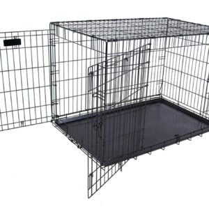 Petmate 2 Door Training Retreat Dog Kennel Hard-Sided Black 42 in