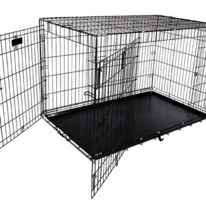 Petmate 2 Door Training Retreat Dog Kennel Hard-Sided Black 48 in