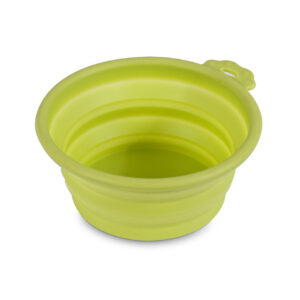 Petmate Silicone Round Travel Pet Bowl Go Go Green Small