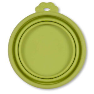 Petmate Silicone Round Travel Pet Bowl Go Go Green Medium
