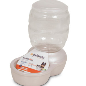Petmate Replendish Feeder With Microban Pearl Silver Grey Extra-Small