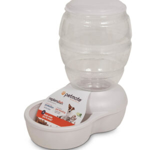 Petmate Replendish Feeder with Microban Pearl Silver Grey Small