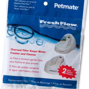 Petmate Fresh Flow Replacement Charcoal Filter Black, Grey 2 Pack