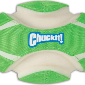 Chuckit! Fumble Fetch Max Glow Dog Toy Green, White Medium