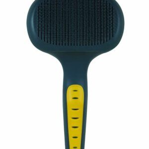 JW Pet Self-Cleaning Slicker Grey, Yellow Large