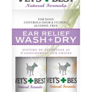 Vet's Best Ear Relief Wash and Dry Combo 2pk 4 fl. oz 2 Pack