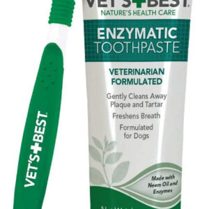 Vet's Best Dental Care Kit with Toothbrush and Gel for Dogs Toothpaste: 3.5 oz