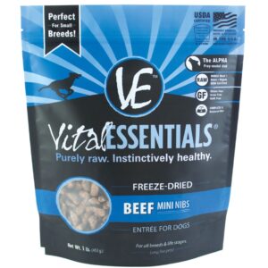 Vital Essentials Freeze Dried Beef Mini Nibs 1 Lb