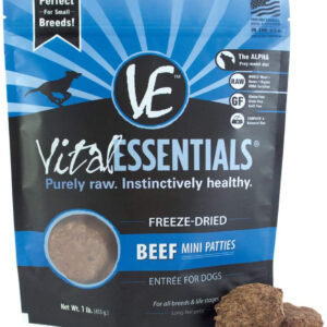 Vital Essentials Freeze Dried Grain Free Beef Dinner Patties 1 Lb