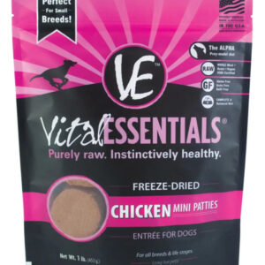 Vital Essentials Freeze Dried Grain Free Chicken Mini Patties 1 Lb