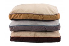DMC Faux Suede Gusseted Pet Bed Assorted 27 by 36 Inches