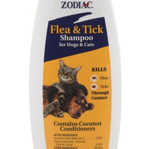 Zodiac Flea and Tick Shampoo For Dogs and Cats 18Oz Bottle