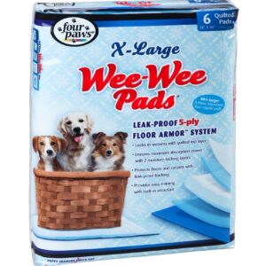 Four Paws Wee-Wee Superior Performance Dog Pads 6-Count X-Large 28" x 34"