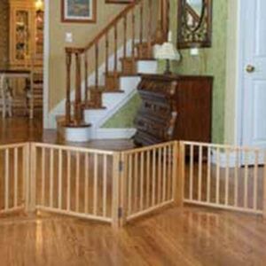 Four Paws Expandable Dog Gate, Wood Gate for Dogs 48-110" W x 17" H