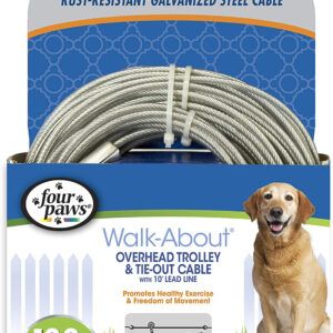 Four Paws Heavy Weight Trolley Exerciser Silver 100 Feet