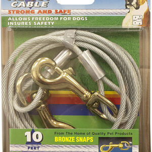Four Paws Heavy Weight Tie Out Cable Silver 10 Feet