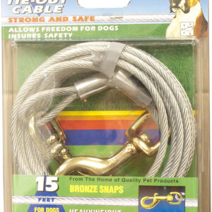 Four Paws Heavy Weight Tie Out Cable Silver 15 Feet