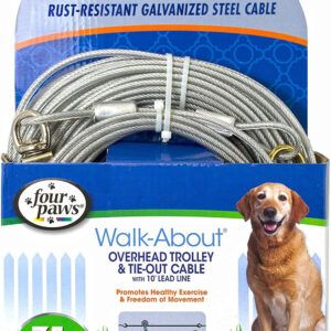 Four Paws Heavy Weight Trolley Exerciser Silver 75 Feet