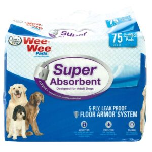 Four Paws Wee-Wee Super Absorbent Pads for Dogs 75-Count Large 24" x 24"
